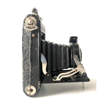 FOLDING CAMERA Clartex FRANCIA Boyer Paris Topaz 1:4,5 F 105 CUSTODIA VINTAGE