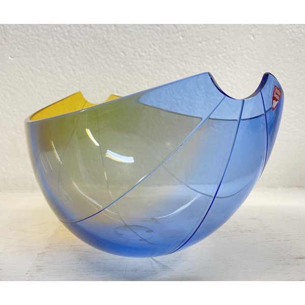 VASO BOWL CRISTALLO ART GLASS DESIGN Gunnar Cyrén Snipa 4617 Orrefors 27x18x13cm