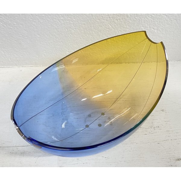 VASO BOWL CRISTALLO ART GLASS DESIGN Gunnar Cyrén Snipa 4617 Orrefors 27x18x13cm