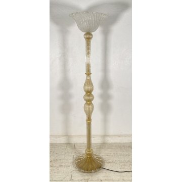 LAMPADA TERRA STELO PIANTANA META' 1900 ATTR. ERCOLE BAROVIER MURANO LAMP GLASS