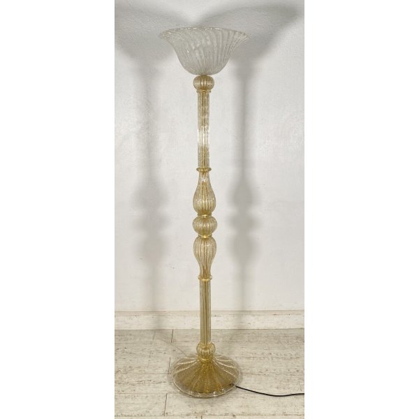 LAMPADA TERRA STELO PIANTANA META' 1900 ATTR. ERCOLE BAROVIER MURANO LAMP  GLASS