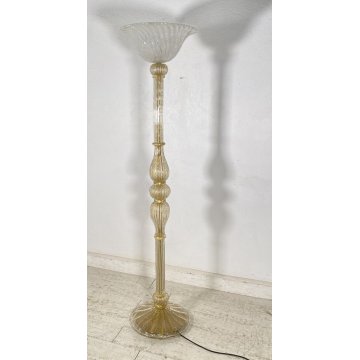 LAMPADA TERRA STELO PIANTANA META' 1900 ATTR. ERCOLE BAROVIER MURANO LAMP GLASS