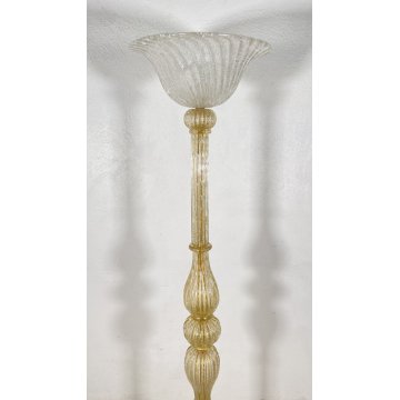 LAMPADA TERRA STELO PIANTANA META' 1900 ATTR. ERCOLE BAROVIER MURANO LAMP GLASS