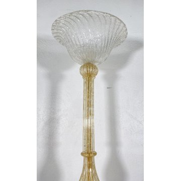 LAMPADA TERRA STELO PIANTANA META' 1900 ATTR. ERCOLE BAROVIER MURANO LAMP GLASS