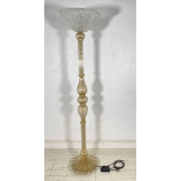 LAMPADA TERRA STELO PIANTANA META' 1900 ATTR. ERCOLE BAROVIER MURANO LAMP GLASS