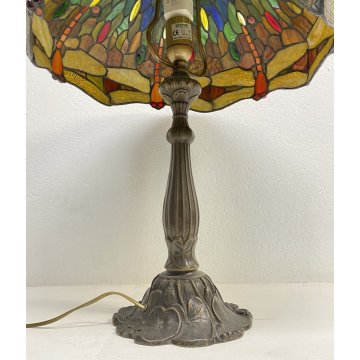 LAMPADA DA TAVOLO STILE TIFFANY FRANCIA META 1900 VETRO FERRO TABLE LAMP LIBERTY