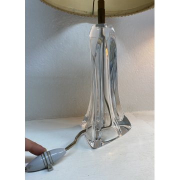 COPPIA ABATJOUR DAUM FRANCE FIRMATA LAMPADA DA TAVOLO DESIGN ANNI 30/40 VETRO