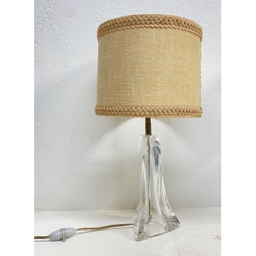 COPPIA ABATJOUR DAUM FRANCE FIRMATA LAMPADA DA TAVOLO DESIGN ANNI 30/40 VETRO