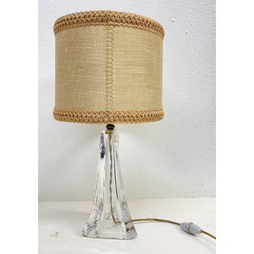 COPPIA ABATJOUR DAUM FRANCE FIRMATA LAMPADA DA TAVOLO DESIGN ANNI 30/40 VETRO
