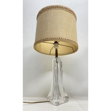 COPPIA ABATJOUR DAUM FRANCE FIRMATA LAMPADA DA TAVOLO DESIGN ANNI 30/40 VETRO
