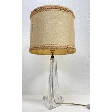 COPPIA ABATJOUR DAUM FRANCE FIRMATA LAMPADA DA TAVOLO DESIGN ANNI 30/40 VETRO