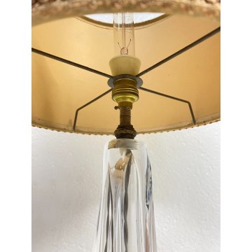 COPPIA ABATJOUR DAUM FRANCE FIRMATA LAMPADA DA TAVOLO DESIGN ANNI 30/40 VETRO