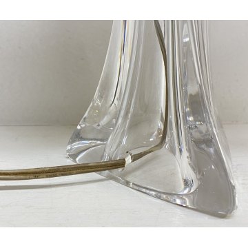 COPPIA ABATJOUR DAUM FRANCE FIRMATA LAMPADA DA TAVOLO DESIGN ANNI 30/40 VETRO