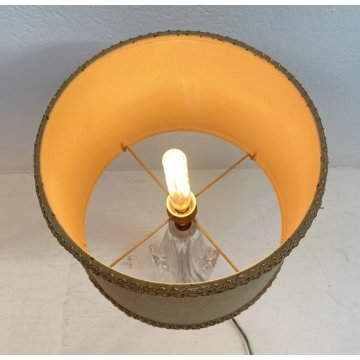 COPPIA ABATJOUR DAUM FRANCE FIRMATA LAMPADA DA TAVOLO DESIGN ANNI 30/40 VETRO