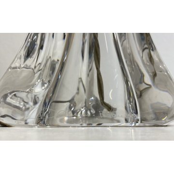 COPPIA ABATJOUR DAUM FRANCE FIRMATA LAMPADA DA TAVOLO DESIGN ANNI 30/40 VETRO