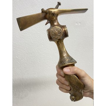 SCULTURA CAZZUOLA E MARTELLO AMERIGO TOT ANNO SANTO 135/976 BRONZO 1975 MURATORE