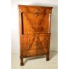 ANTICO SECRETAIRE RIBALTA IMPERO 1800 SCRITTOIO LASTRONATO RADICA NOCE BIGLIA