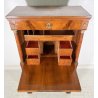 ANTICO SECRETAIRE RIBALTA IMPERO 1800 SCRITTOIO LASTRONATO RADICA NOCE BIGLIA