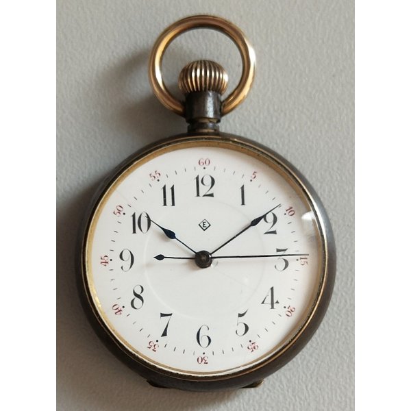 Dentily Orologio Da Tasca Meccanico A Carica Manuale, Quadrante Scheletrato Con Numeri Romani, Steampunk Uomo