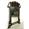 ANTICA SPECCHIERA SPECCHIO ART NOUVEAU LEGNO SCOLPITO VETRO EPOCA 1800/900 