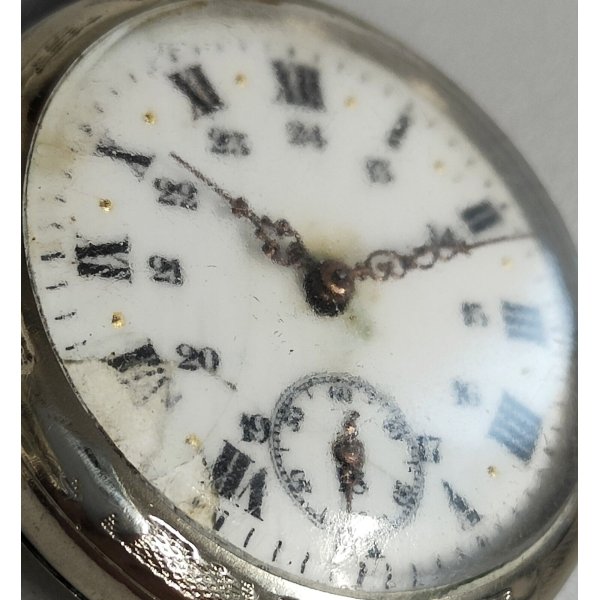 OROLOGIO DA TASCA Mercedes Savonette Cassa In Argento Manuale Cipolla