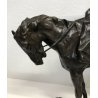 ANTICO BRONZO CAVALLO CON DAMA SCULTURA PAOLO TROUBETZKOY FIRMATA 1900 EPOCA OLD