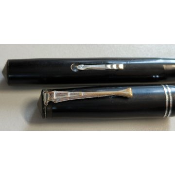Rara ANTICA PENNA STILOGRAFICA EBANITE Unic CARICA LEVETTA anni 20 nib ORO 18 ct