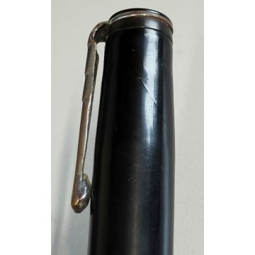 Rara ANTICA PENNA STILOGRAFICA EBANITE Unic CARICA LEVETTA anni 20 nib ORO 18 ct