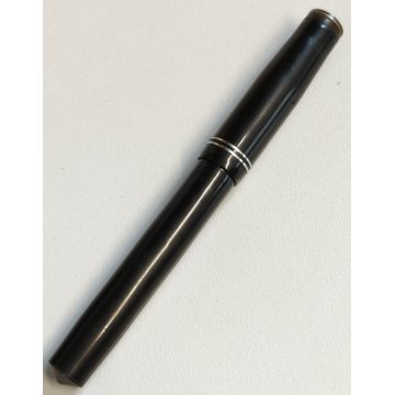 Rara ANTICA PENNA STILOGRAFICA EBANITE Unic CARICA LEVETTA anni 20 nib ORO 18 ct
