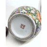 GRANDE VASO CINESE PORCELLANA DECORO POLICROMO Famille Rose DOPPIA ZUCCA '900