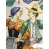 COPPIA PIATTO CEARMICA PARATA Ugo Zaccagnini DECORO SCENA ROMANTIC ø 33 CM '900