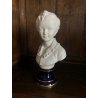 ANTICA SCULTURA CERAMICA Limoges Tharaud BUSTO GIOVANE RAGAZZO