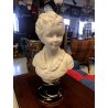 ANTICA SCULTURA CERAMICA Limoges Tharaud BUSTO GIOVANE RAGAZZO