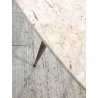 TAVOLO OVALE BASSO da CAFFE' MARMO GAMBE CROMATE OTTONE MIDCENTURY VINTAGE '50s