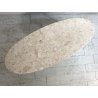 TAVOLO OVALE BASSO da CAFFE' MARMO GAMBE CROMATE OTTONE MIDCENTURY VINTAGE '50s