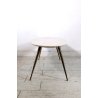 TAVOLO OVALE BASSO da CAFFE' MARMO GAMBE CROMATE OTTONE MIDCENTURY VINTAGE '50s