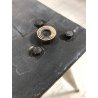 TAVOLO OVALE BASSO da CAFFE' MARMO GAMBE CROMATE OTTONE MIDCENTURY VINTAGE '50s