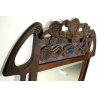ANTICA SPECCHIERA SPECCHIO ART NOUVEAU LEGNO SCOLPITO VETRO EPOCA 1800/900 