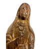 ANTICA SCULTURA LEGNO SCOLPITO INTAGLIATO MADONNA VERGINE Maria GOTICO RELIGIOSO