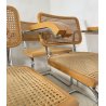 LOTTO 4 SEDIA DESIGN CESCA BRACCIOLI MARCEL BREUER ANNI 70 PAGLIA VIENNA ACCIAIO