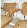 LOTTO 4 SEDIA DESIGN CESCA BRACCIOLI MARCEL BREUER ANNI 70 PAGLIA VIENNA ACCIAIO