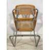 LOTTO 4 SEDIA DESIGN CESCA BRACCIOLI MARCEL BREUER ANNI 70 PAGLIA VIENNA ACCIAIO