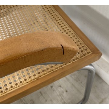 LOTTO 4 SEDIA DESIGN CESCA BRACCIOLI MARCEL BREUER ANNI 70 PAGLIA VIENNA ACCIAIO