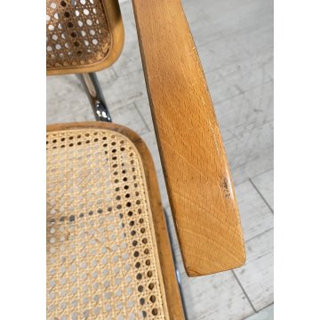 LOTTO 4 SEDIA DESIGN CESCA BRACCIOLI MARCEL BREUER ANNI 70 PAGLIA VIENNA ACCIAIO