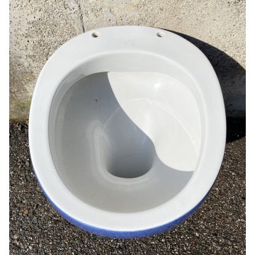 SET SANITARI ANTONIA CAMPI LAVENITE SCI LAVENO 1960 CERAMICA SMALTATA BLU GINORI
