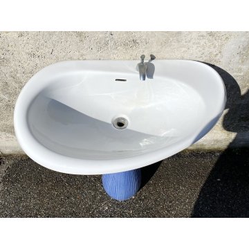 SET SANITARI ANTONIA CAMPI LAVENITE SCI LAVENO 1960 CERAMICA SMALTATA BLU GINORI