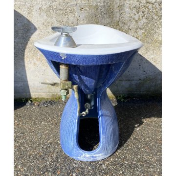 SET SANITARI ANTONIA CAMPI LAVENITE SCI LAVENO 1960 CERAMICA SMALTATA BLU GINORI