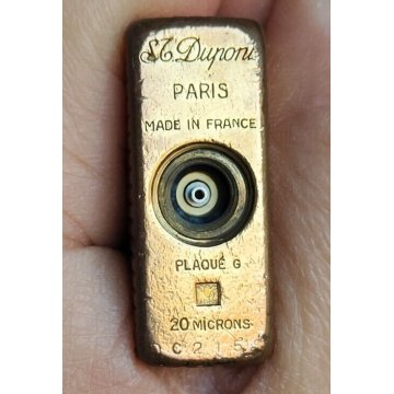 St Dupont ACCENDINO TASCA DORATO Paris France GOLDEN LIGHTER Briquet Plaque Or