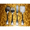 SERVIZIO POSATE 12 pers ART DECO' PUNZONATO METAL BLANC Acciaio INOX "AKIL"  '30