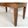 ANTICO TAVOLO 4 cassetti LEGNO NOCE epoca 1800 gamba spillo IMPERO Restaurato